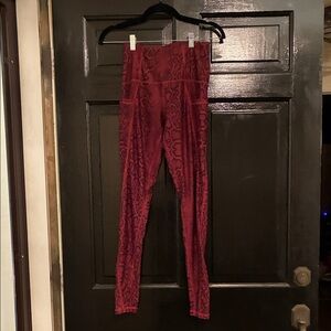 Champion Red Snake Print Leggings